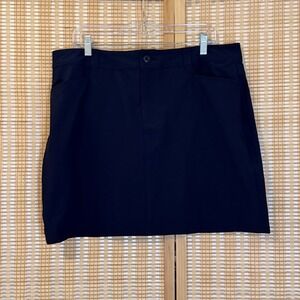Eddie Bauer Womens 14 Adventure Skort Navy Activewear Preppy Sportswear Leisure